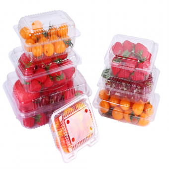  Clamshell Plastic Fruit Packaging Box For Strawberry