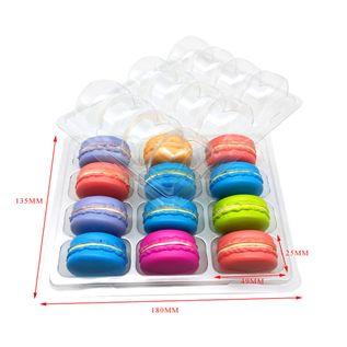 Envasado de macaron tipo clamshell